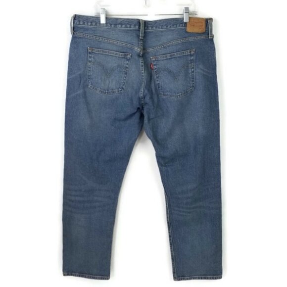 Levi's 501 CT Medium Wash Button Fly Tapered Leg Denim Jeans Mens 38x28.5 NWT - Picture 3 of 16